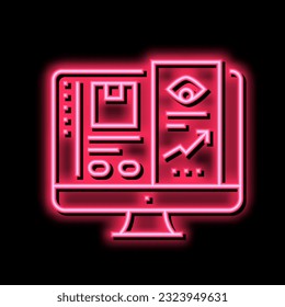 online review neon light sign vector. online review illustration