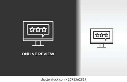 Online Review Vector, Icon Or Logo Sign Isolated Symbol Illustration