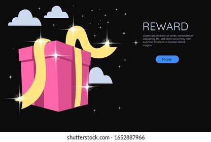 concepto de ilustración vectorial de caja de regalo en línea, programa de referencia digital, puede utilizarse para, página de inicio, plantilla, ui, web, página de inicio, afiche, banner, volante, cupón