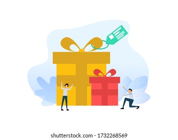 Online Reward Illustration concept for web landing page template, banner, and presentation