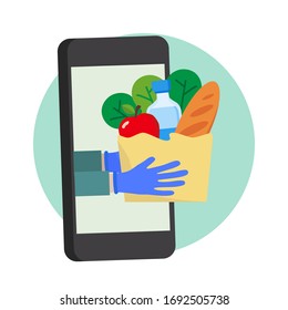 servicio de entrega segura en línea, ilustración vectorial