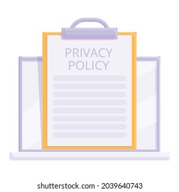 Online safe protect icon cartoon vector. Privacy policy. Data secure