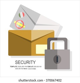 Online safety, data protection, secure connection, internet security infographic concept vector. Concept for web banner and promotional material.