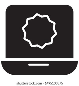Online sale icon black vector
