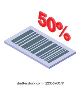 Online sale icon isometric vector. Retail shop. Digital consumer