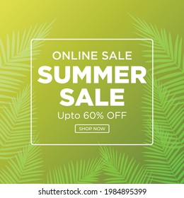 Online sale summer sale banner design.