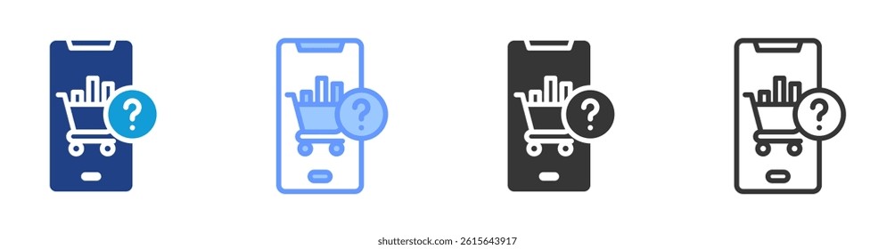 Online Sales icon set multiple style collection
