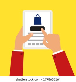 Online sales, shopping, tablet, web
