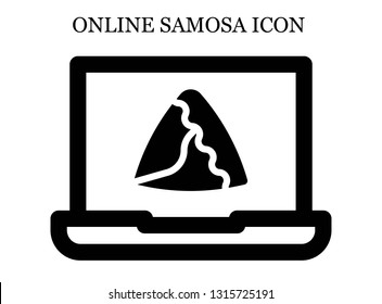 online Samosa icon. Editable online Samosa icon for web or mobile.