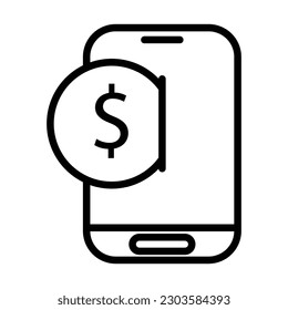 Online saving icon line design template illustration isolated
