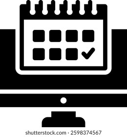 Online Schedule Icon Element For Design