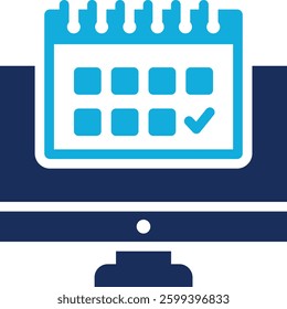 Online Schedule Icon Element For Design