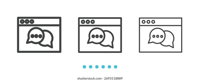 Online Schedule Icon. Thin line icon vector