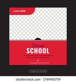 Online school admission social media post template
