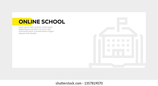 ONLINE SCHOOL BANNER CONCEPT