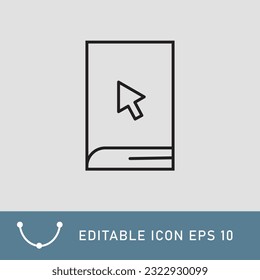 Icono de Escuela en línea aislado en estilo mínimo de glifo. Iconos de ecología lineal. Símbolo sencillo de sostenibilidad ambiental. EPS de trazo editable 10