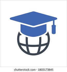 Online School icon, vector graphics