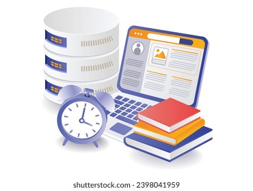 Online school learning application database