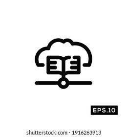 Online School Line Icon Vector. Education Symbol Vector 