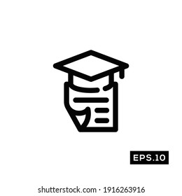 Online School Line Icon Vector. Education Symbol Vector 