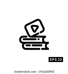 Online School Line Icon Vector. Education Symbol Vector 