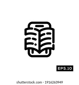 Online School Line Icon Vector. Education Symbol Vector 