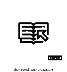 Online School Line Icon Vector. Education Symbol Vector 