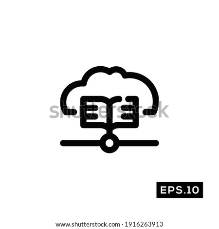 Online School Line Icon Vector. Education Symbol Vector 