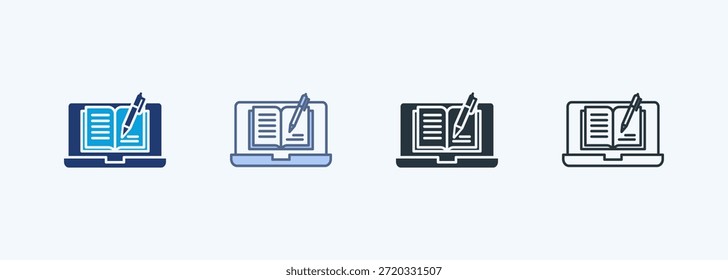 Online School Multiple Style Icon Collection