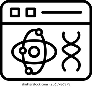 Online science Line Vector Icon Design