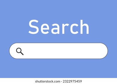 Online search box template. Search engine mobile website blank search field.