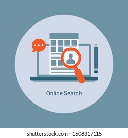 Online Searching Concept Design - Illustration