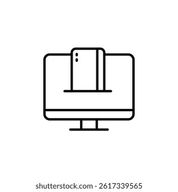 Online secure payment illustration, financial transaction on computer device