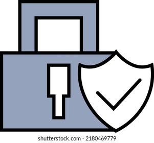 Confidencial de seguridad en línea, ilustración, vector en un fondo blanco.