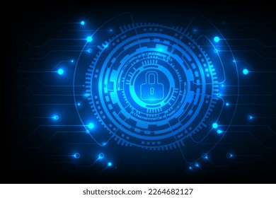 online security and cybercrime concept technology abstract. padlock with code number high protection background.