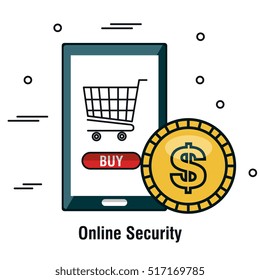 online security flat icons
