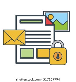 online security flat icons