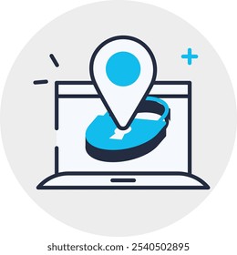 Online Security Logo Vector Icon. Protection Cyber Security