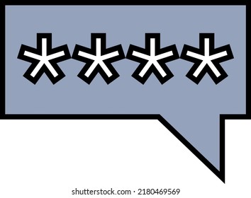 Online-Sicherheitskennwort, Illustration, Vektorgrafik auf weißem Hintergrund.