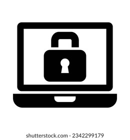 Online Security Vector Glyph Icon For Personal And Commercial Use.
