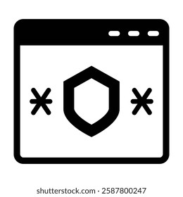 Online Security Vector Glyph Icon Vector Design