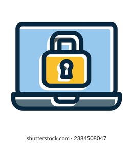 Online Security Vector Thick Line Filled Dark Colors Icons For Personal And Commercial Use.
