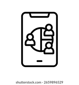 Ícone de Segmentação Online Contornar Ilustração de Vetor