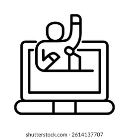 Online Seminar Icon Element for Design