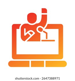 Online Seminar Icon Element für Design
