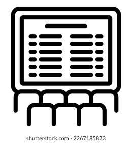Online seminar icon outline vector. Training education. Learn school