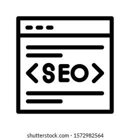 online SEO vector thin line icon 
