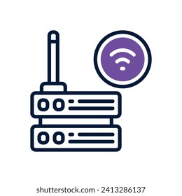 online server icon. vector dual tone icon for your website, mobile, presentation, and logo design.