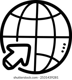 Online-Dienst doodle, Vektorsymbol und Illustration
