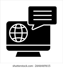 online service glyph icon vector illustration